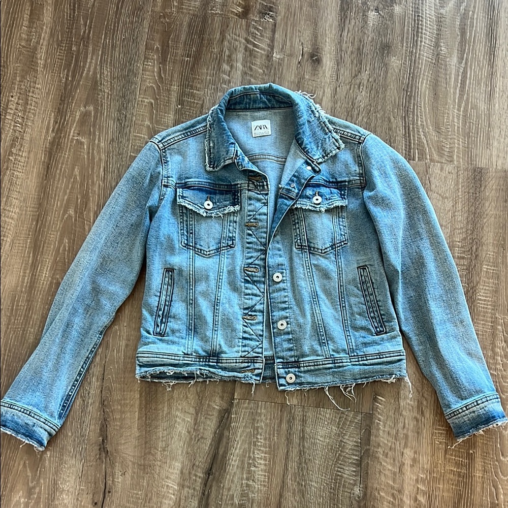 Zara Distressed Denim Jacket
